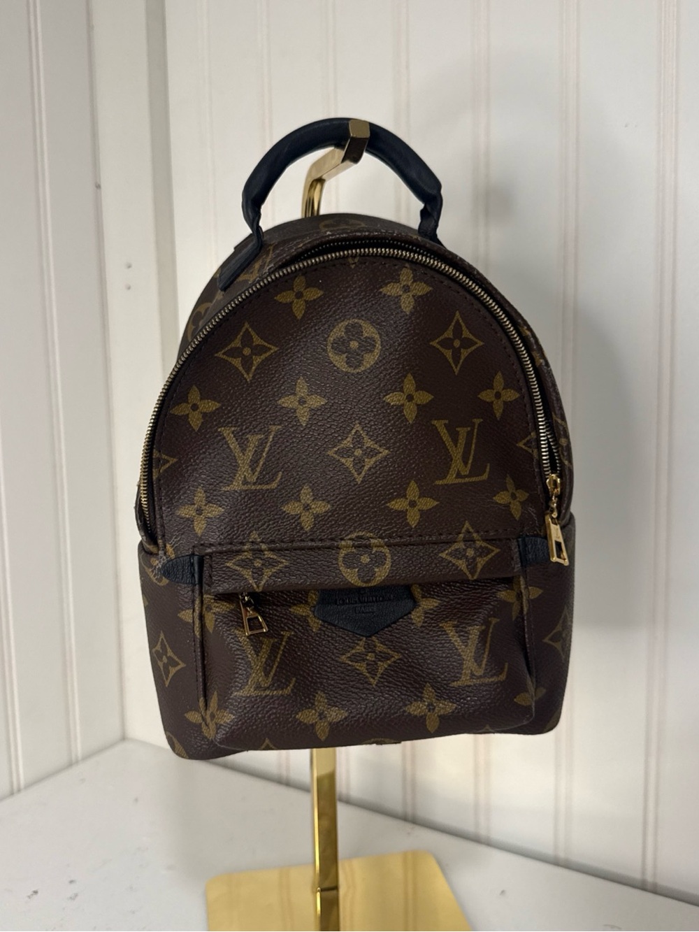 Louis Vuitton Brown Monogram Mini Backpack with Gold Hardware
